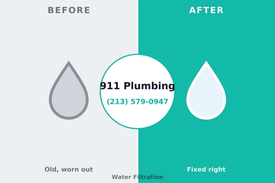 Before and after: plumbing repair Packanack Lake, NJ